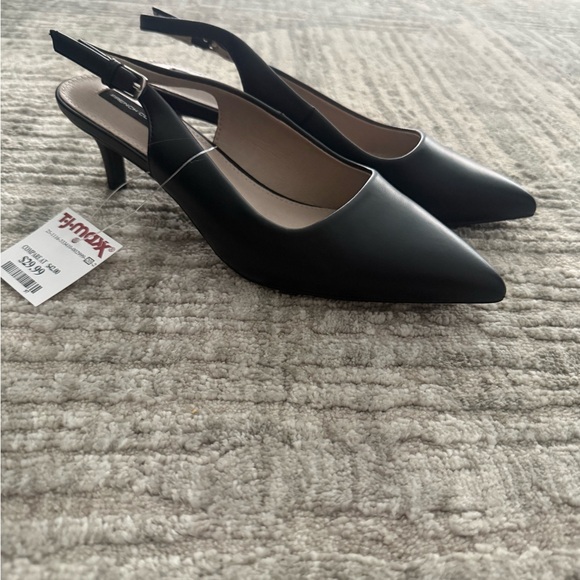 French Connection Shoes - French Connection Black Slingback Kitten Heels